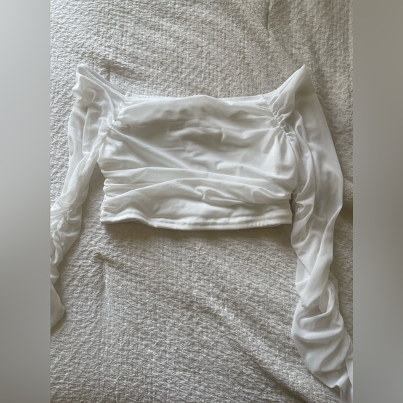 Shein off the shoulder mesh top - Picture 2 of 4